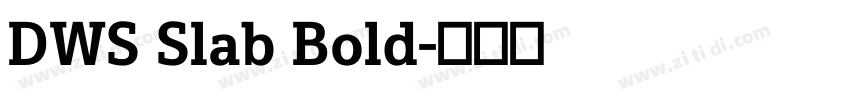 DWS Slab Bold字体转换